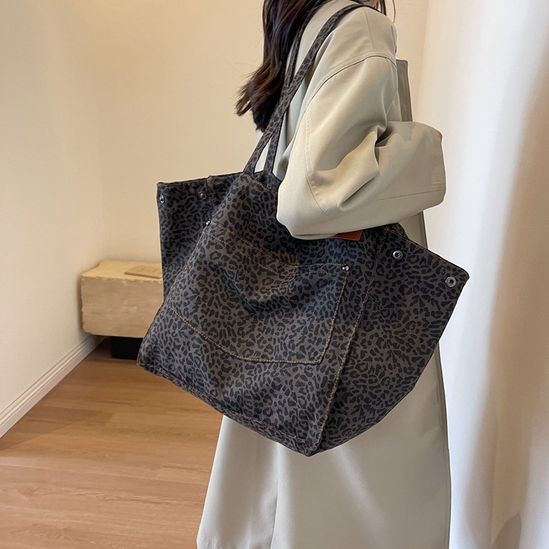 Vintage Fashion Patterns - Sac fourre-tout à motif léopard, sac