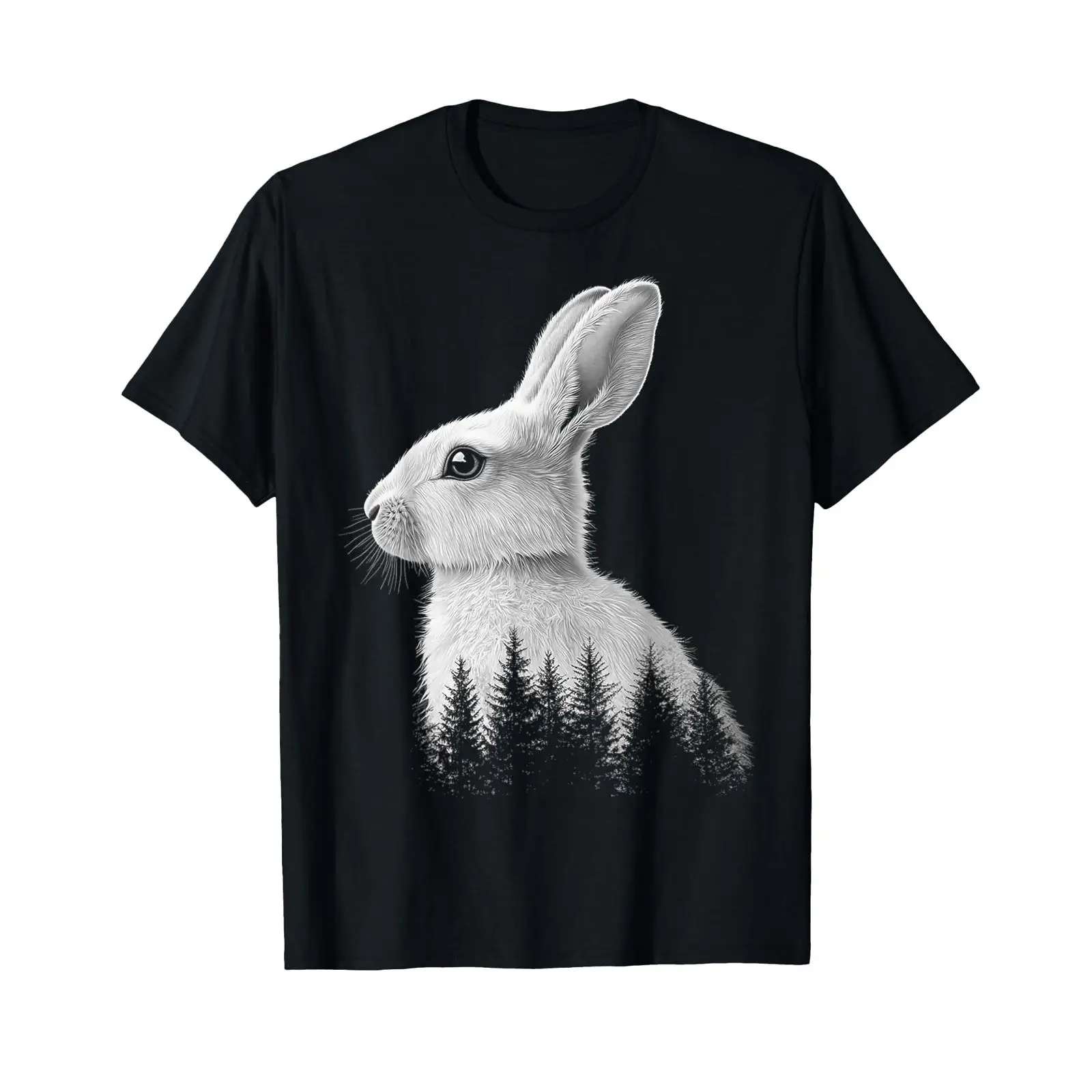Vintage Fashion Drawings - T-shirt avec illustration de lapin pour