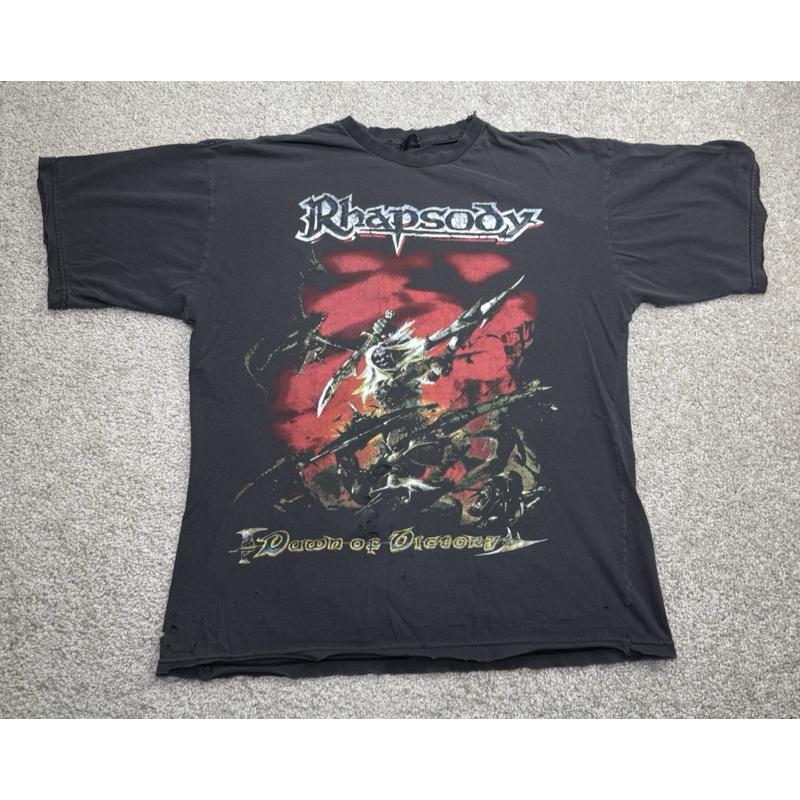 Band Tee Faded 90S - vintage années 90 Rhapsody Of Fire