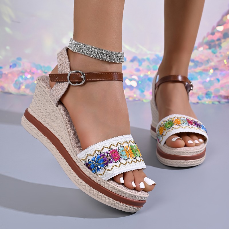 Vintage Style Women Fashion - Mules à talons tressées style bohème