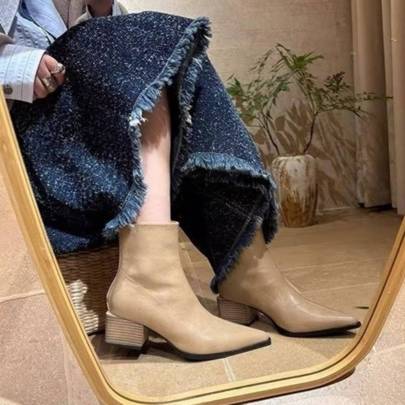 Vintage Style Women Fashion - Bottines pour femmes à bout pointu