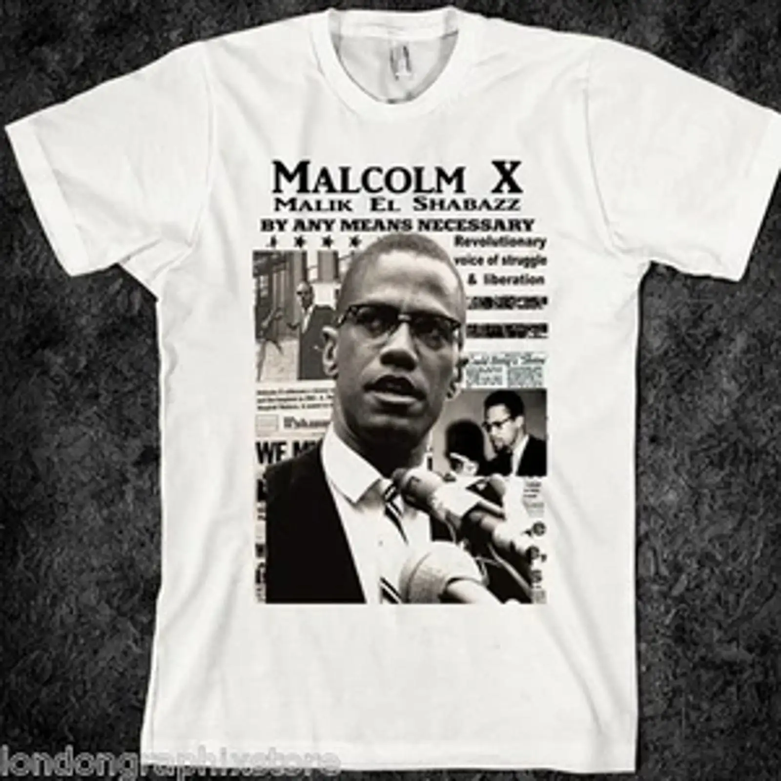 T-shirt Malcolm X Black Histor - Vintage Fashion History avis et prix