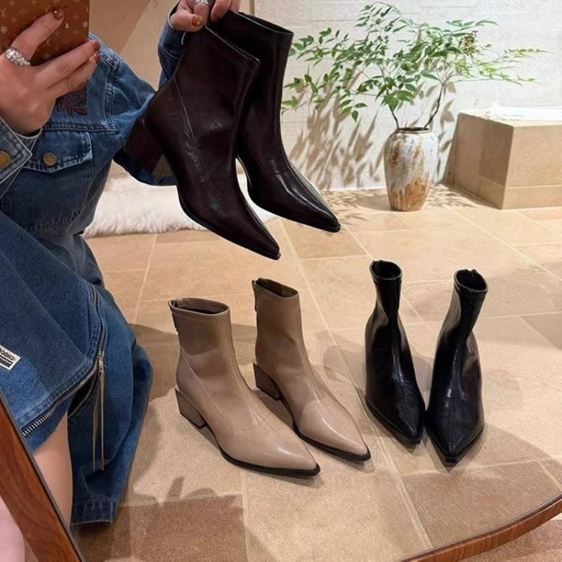 Bottines pour femmes à bout po - Vintage Style Women Fashion avis et prix