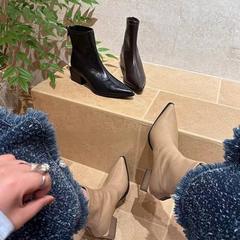 Bottines pour femmes à bout po - Vintage Style Women Fashion avis et prix